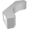 Ekena Millwork 5 1/2-in. W x 22-in. D x 30-in. H Legacy Architectural Grade PVC Knee Brace BRCP055X22X30LEC - alternate 2